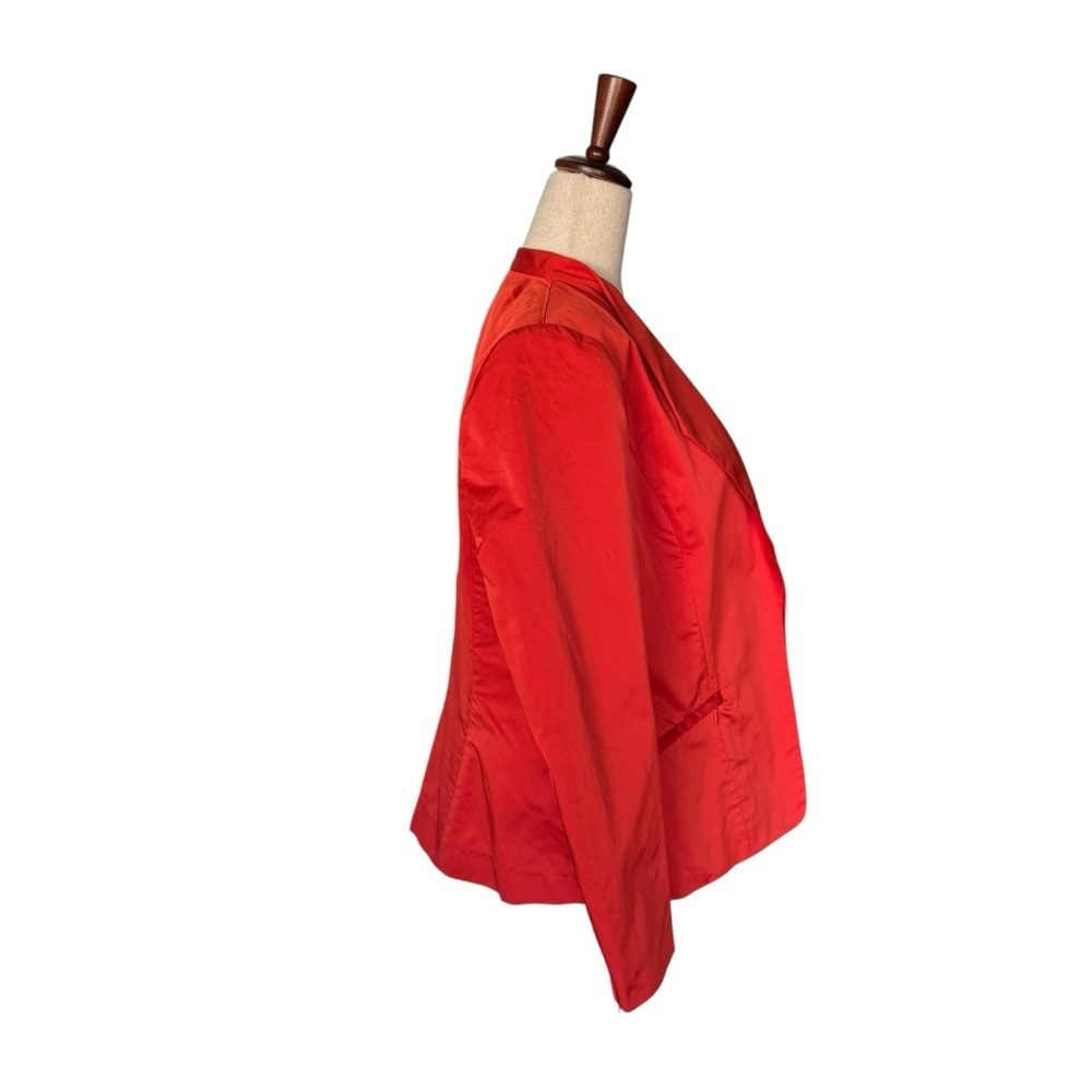 Lafayette 148 Open Front Orange-Red Collared Jacket Blazer NWT size 10 Business - Picture 4 of 11